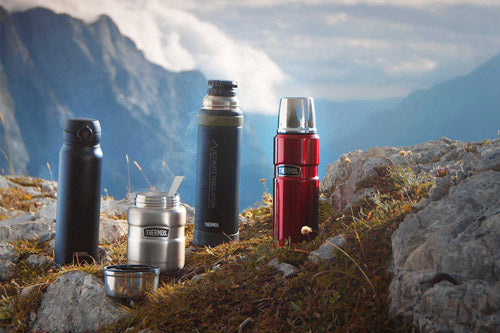 THERMOS Products on a Mountain