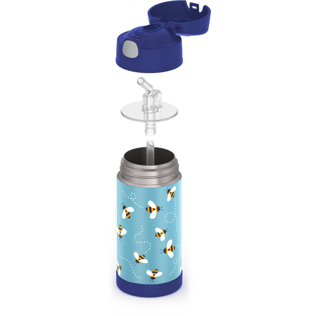 BrMate ReHydration Mini Kinder-Wasserflasche 473 Ml – Edelstahl, Isoliert, Mit Trinkhalm, Auslaufsicher